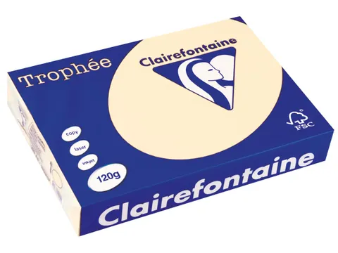 Trophée Pastel gekleurd papier A4 120 gram 250vel Crème