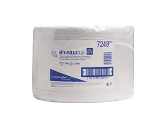 Wypall L20 poetsdoek 7248 rol 2-laags wit 380m 38x23,5 cm 1000 doeken - 1