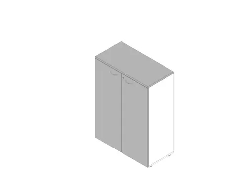 Kantoorkast Romp Wit Front Grijs bxdxh 900x450x1232mm
