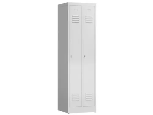 garderobekast,HxBxD 1800x500x500mm,2vak,klink,sokkel,romp RAL7035
