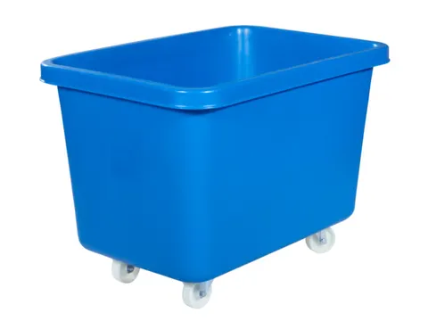 Verrijdbare Rechthoekige Bak 227 Liter Hxbxd 641x902x660mm Pe Blauw