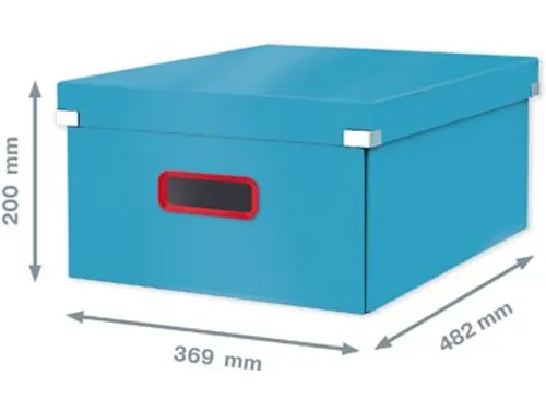 Cosy Click & Store grote opbergdoos blauw 85% gerecycled karton