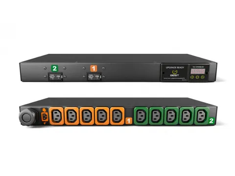 Vertiv MG01D1R1-10L133-3PS6B2H10-S, Gemeten, 1U, Horizontaal, Zwart, L