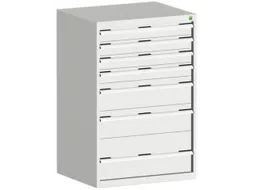 ladekast HxBxD 1200x800x650mm 7laden romp RAL7035 front RAL7035
