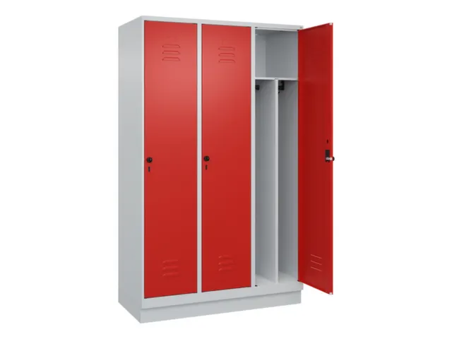 locker voor scheiding van kleding,HxBxD 1950x1200x500mm,3vak