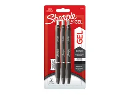 Gelschrijver Sharpie S-Gel Medium punt 0.7mm Zwart blister à 3 stuks