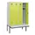 locker met bank,HxBxD 1950x1200x815mm,4vak,vak B 300mm,cilinderslot