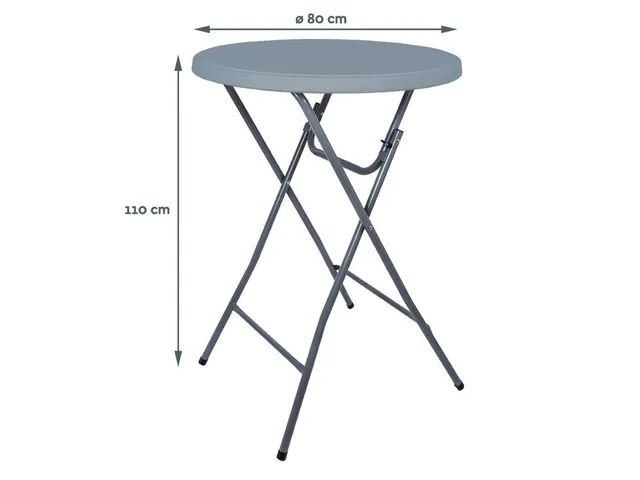 Table haute pliable BT200 80cm gris