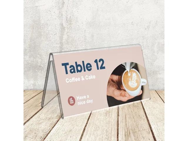 Kaarthouder Europel V-standaard 15x7cm acryl