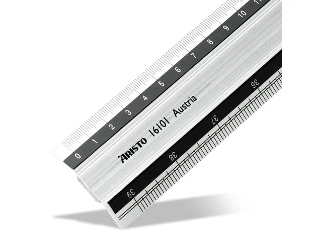 Liniaal Aristo 100cm Aluminium Met Rubber Inleg