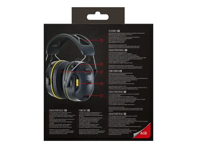 Oorkap 3M WorkTunes Connect Bluetooth 94-110 dB zwart