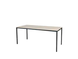 Domino Basic Tafel Vaste Hoogte 1800x800mm Robson Eiken Zwart 4-Poots