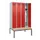 locker met bank,HxBxD 2120x1200x815mm,4vak,vak B 300mm,draaigrendel