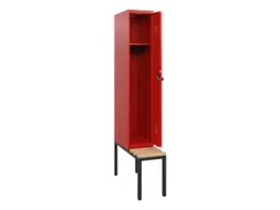 locker met bank,HxBxD 1950x300x815mm,1vak,vak B 300mm,draaigrendel