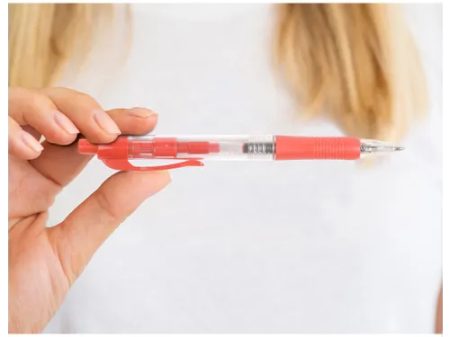 Balpen Retractable Medium Punt Rood