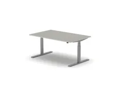 Elektrisch ihv bureau,HxBxD 650-1310x1600x1000mm,blad lichtgrijs