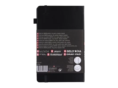 Schetsboek Sakura 80 zwarte vellen 140gr 130x210mm zwart