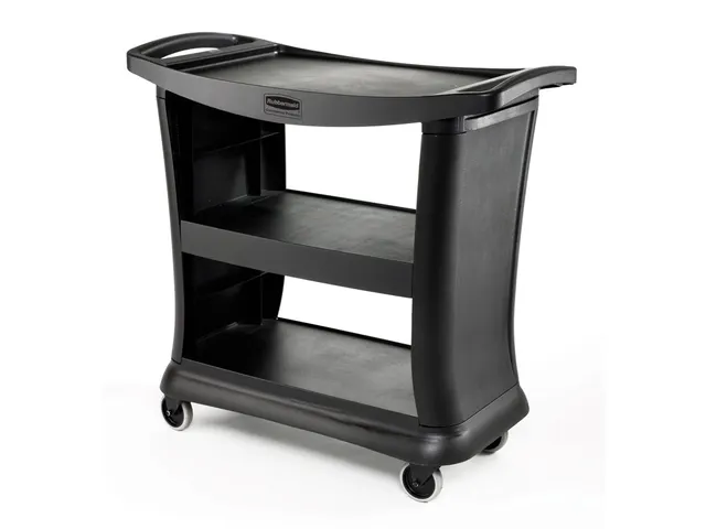 Serveerwagen 3 etages 136kg 52x97cm zwart