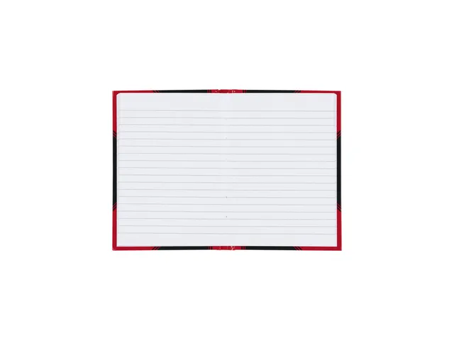 Cahier de notes Bantex noir/rouge A6 ligné 70g 96 feuilles