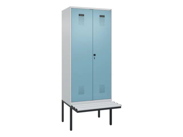 armoire vestiaire avec banc noir et blanc,HxlxP 2120x800x815mm