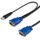 Ultradun USB VGA 2-in-1 KVM-kabel 3 Meter