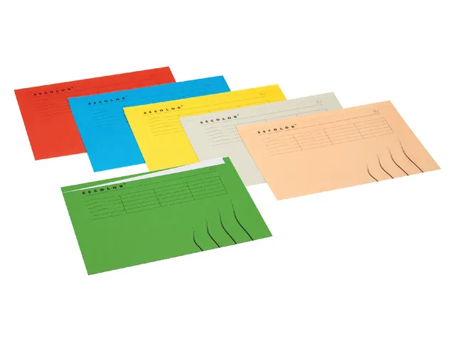 Vouwmap Secolor A4 ongelijk 225gr rood