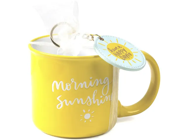 Coffret cadeau Èccolo mug 580ml et porte-clés Morning Sunshine