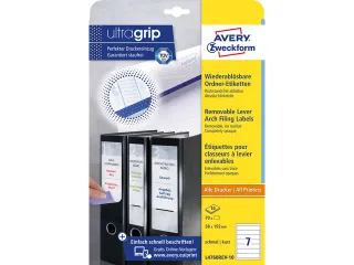 Ordnerrugetiket Zweckform 38x192mm wit afnee. 70 etik. 10 vel - 1