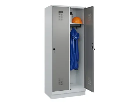 locker,HxBxD 1950x800x500mm,2vak,vak B 400mm,draaigrendel,sokkel