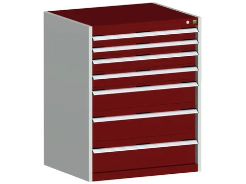 ladekast 1000x800x750mm 7laden zware lasten RAL7035 front RAL3004