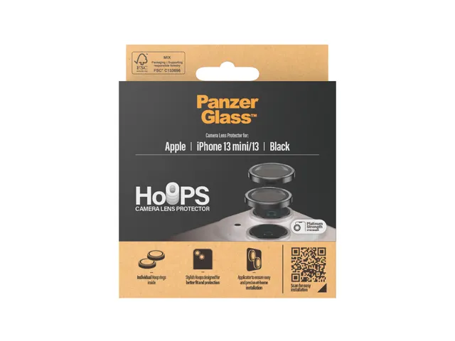 PanzerGlass Hoops Camera Lens Protector Black iPhone 13 mini | 13