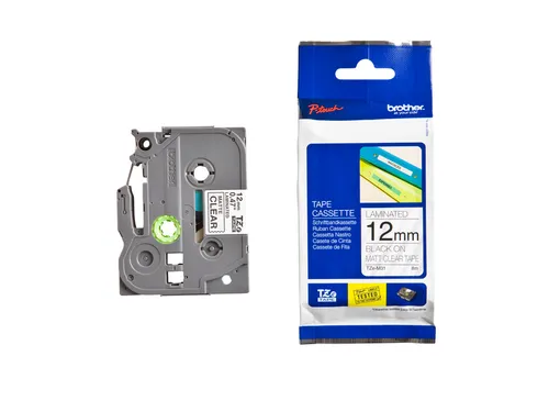 Labeltape Brother P-touch TZe-M31 mat 12mm zwart op transparant