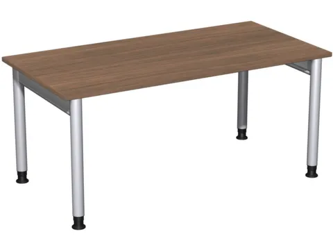 In hoogte verstelbaar bureau,HxBxD 680-820x1600x800mm,blad notenboom