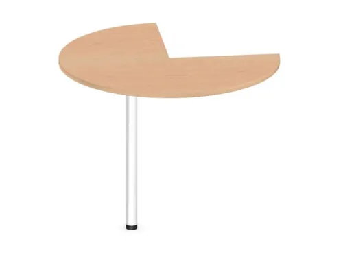 aanbouwtafel,i.h.v.,HxØ 720-840x1000mm,driekwartrond,NE-esdoorn