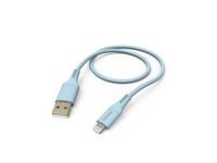 Oplaadkabel Flexible, USB-A - Lightning, 1,5 m, silicone, blauw