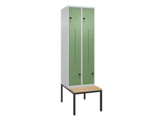 Z-garderobekast,HxBxD 2120x600x815mm,2vak,vak B 300mm,draaigrendel - 1