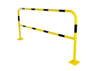 beschermbeugel,v. binnen/buiten,HxBxD 1000x2000x150mm,staal,geel/zwart - 2