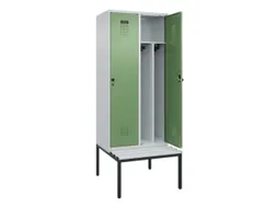 locker met bank,voor scheiding van kleding,HxBxD 2120x800x815mm,2vak