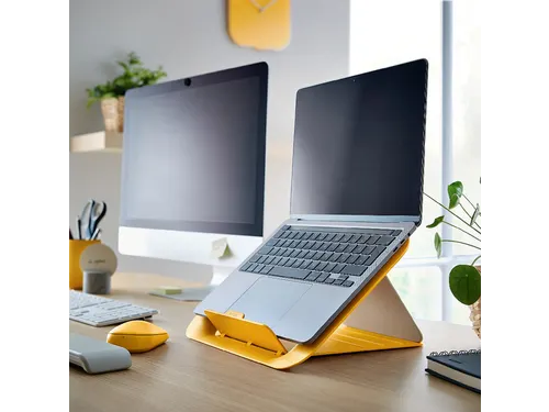 Laptopstandaard Leitz Ergo Cosy verstelbaar recyled geel
