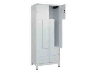 Z-garderobekast,HxBxD 1950x800x500mm,vak B 200/400mm,cil.-slot,voeten - 2
