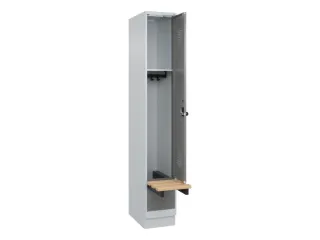 locker met bank,HxBxD 1950x300x815mm,1vak,vak B 300mm,draaigrendel - 1