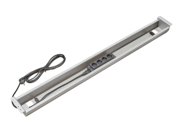 goulotte de câbles,p. bureau assis-debout l 1600mm,Hxl 93x1262mm,