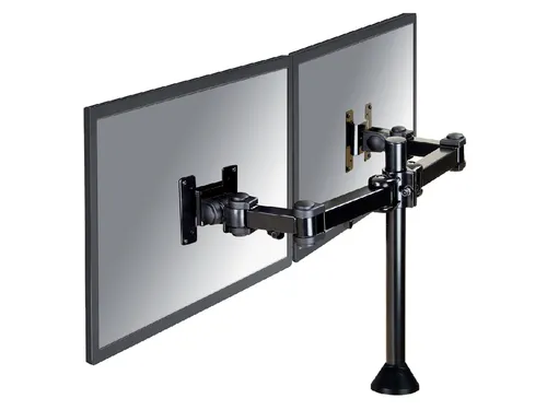 Monitorarm FPMA-D960DG 2 Schermen tot 27 Inch met Doorvoer Zwart