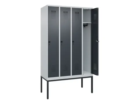 locker,HxBxD 2120x1200x500mm,4vak,vak B 300mm,draaigrendel