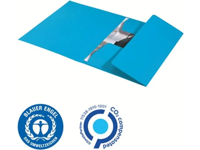 Recycle klepmap uit karton A4 blauw