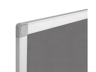 Textielbord Met Aluminium Frame 60 X 90 Cm Grijs - 4