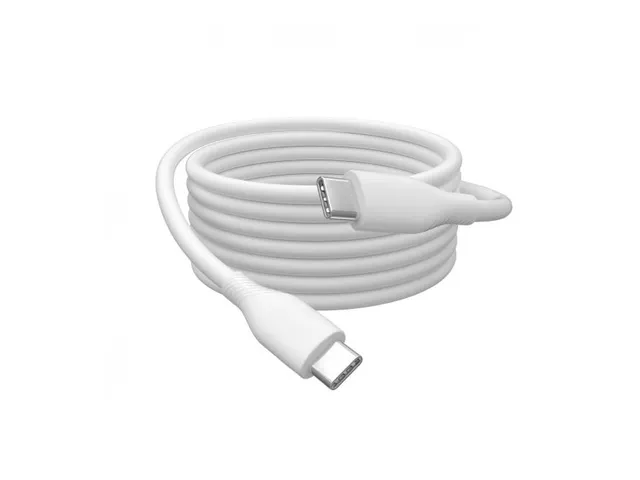 USB-C siliconen oplaadkabel USB-C USB-C 2m USB 2.0 60W wit
