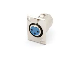 Vrouwelijke 3P Xlr Plug - Vernikkeld - Chassismontage