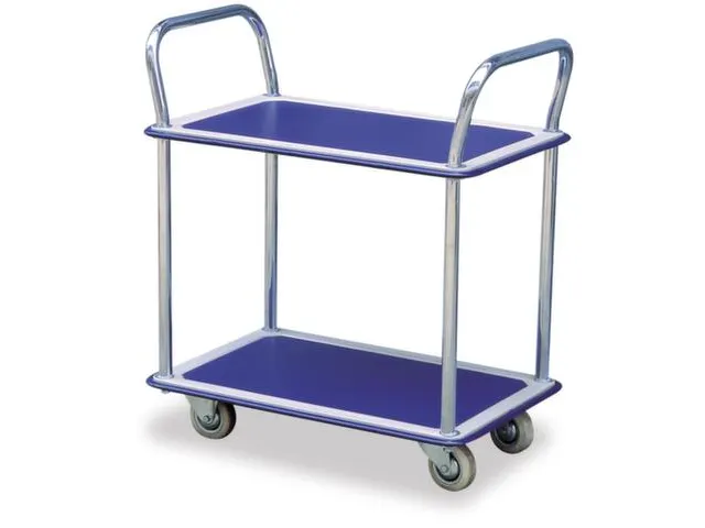 Lichte Tafelwagen 120kg 750x480mm 2 Etages Staalplaat