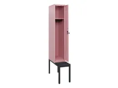 locker met bank,HxBxD 1950x300x815mm,1vak,vak B 300mm,draaigrendel
